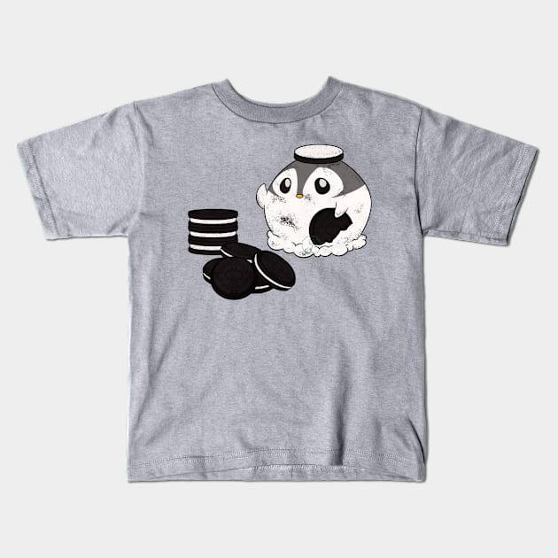 Penguinscoop - cookies and cream Kids T-Shirt by JuditangeloZK